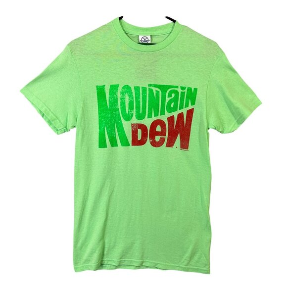 Mountain Dew T-Shirt Adult Size Small Distressed Logo 2013 Print NWT - Picture 1 of 9
